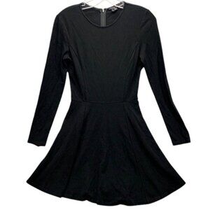 Theory Dress Women’s Black A-Line Sleeveless Knee Length Minimalist Classic 4‎